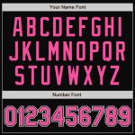 Personalized Bomber Jacket Black White Pinstripe Pink Full-Snap Varsity Letterman Personalized Black White Pinstripe Pink