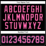 Custom Name Number Personalized Black White Pinstripe Baseball Jersey in Pink Light Blue Personalized Black White Pinstripe