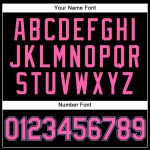 Personalized Authentic Baseball Jersey Black White Pinstripe Pink Light Blue Personalized Black White Pinstripe Pink-Light