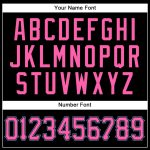 Custom Name and Number Black White Pinstripe Softball Jersey Personalized in Pink Light Blue Personalized Black White Pinstripe