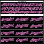 Custom Name and Number Black White Pinstripe Softball Jersey Personalized in Pink Light Blue Personalized Black White Pinstripe