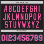 Personalized Black White Pinstripe Baseball Jersey for Kids - Light Blue Pink - Size 4 Personalized Black White Pinstripe