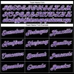 Custom Personalized Authentic Basketball Jersey Black White Pinstripe Purple-White with Name and Number Personalized Black