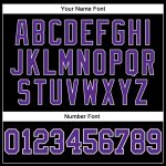 Custom Black and White Pinstripe Basketball Jersey with Purple and White Design 2 Personalized Black White Pinstripe Purple-White