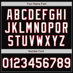 Custom Name Number Varsity Letterman Jacket Black White Pinstripe Red Bomber Full-Snap Team Style Personalized Black White