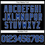 Custom Name Number Authentic Baseball Jersey - Personalized Black White Pinstripe Royal-Red Personalized Black White Pinstripe