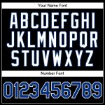 Personalized Authentic Basketball Jersey Black White Pinstripe Royal-White Personalized Black White Pinstripe Royal-White