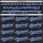 Custom Name Number Baseball Jersey - Personalized Black White Pinstripe Sky Blue-Pink Authentic Team Jersey Personalized