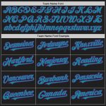 Customizable Teal and Purple Pinstripe Baseball Jersey with Name and Number - Authentic Black and White Team Apparel Personalized