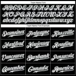 Custom Name and Number Personalized Black White Pinstripe Baseball Jersey for Authentic Team Personalized Black White Pinstripe