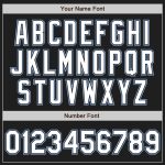 Personalized Black White Pinstripe Baseball Jersey for Men Women Kids - Light Blue Personalized Black White Pinstripe White-Light