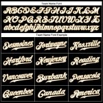 Custom Name and Number Personalized Black and White Pinstripe Authentic Baseball Jersey Team Personalized Black White Pinstripe