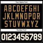 Personalized Black White Pinstripe Baseball Jersey - Old Gold Design Personalized Black White Pinstripe White-Old Gold Baseball