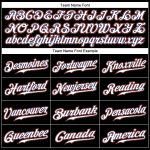 Personalized Black White Pinstripe Baseball Jersey - White and Orange Custom Jersey Personalized Black White Pinstripe White-Orange