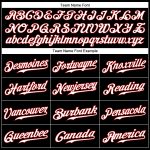 Custom Name Number Authentic Baseball Jersey, Personalized Black White Pinstripe with Red Accents Personalized Black White