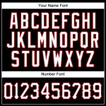 Custom Name Number Authentic Baseball Jersey, Personalized Black White Pinstripe with Red Accents Personalized Black White