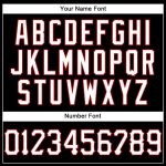 Personalized Black White Red Basketball Jersey with Pinstripe Design Personalized Black White Pinstripe White-Red Basketball