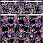 Personalized 3D Bowling Ball Hotrod Flame Performance Polo Shirt in Black and Purple Personalized Black White-Purple 3D Bowling