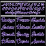 Customizable Basketball Jersey with Team Name & Number - Black White-Purple Authentic Throwback Personalized Black White-Purple