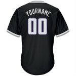 Custom Name Number Personalized Baseball Jersey Black White Purple Throwback Rib-Knit Shirt Authentic Team Apparel Personalized