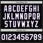 Custom Team Name and Number Two Tone Black White Purple Bomber Full-Snap Varsity Letterman Jacket Personalized Black White-Purple