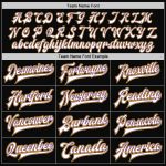 Personalized Varsity Letterman Jacket Black White Purple Gold Full-Snap Bomber Personalized Black White Purple-Gold Bomber
