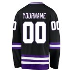 Custom Black White Purple Hockey Jersey - Personalized Sports Apparel Personalized Black White-Purple Hockey Jersey