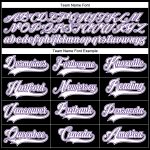 Custom Black White Purple Hockey Jersey with Personalized Name and Number - Lace Neck Team Apparel Personalized Black White-Purple