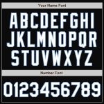 Personalized Varsity Letterman Jacket for Team Custom Name & Number - Black, White, Purple & Light Blue Bomber Full-Snap Fashion