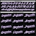 Custom Name and Number Personalized Black White Purple Line Baseball Jersey Authentic Team Design Personalized Black White-Purple