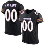 Personalized Football Jersey - Black White Purple Mesh, Customizable Design 2 Personalized Black White-Purple Mesh Football