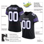 Personalized Black Purple White Mesh Football Jersey for Men and Women Personalized Black White-Purple Mesh Football Jersey