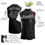 Personalized Baseball Jersey Black White Raglan Sleeves for Custom Sports Wear Personalized Black White Raglan Sleeves Baseball