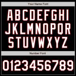 Custom Baseball Jersey, Personalized Black White Red, Team with Name & Number, Authentic Arm Shapes Personalized Black White-Red