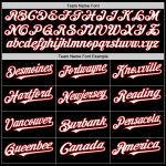 Custom Baseball Jersey, Personalized Black White Red, Team with Name & Number, Authentic Arm Shapes Personalized Black White-Red