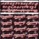 Custom American Flag Baseball Jersey - Personalized Black White Red 3D Stars with Team Name and Number Personalized Black