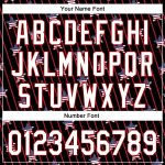 Custom American Flag Baseball Jersey - Personalized Black White Red 3D Stars with Team Name and Number Personalized Black