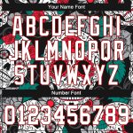 Custom 3D Skull Baseball Jersey - Personalized Black White Red Design with Custom Name and Number Personalized Black White-Red