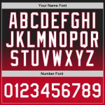 Custom Name & Number Basketball Jersey - Personalized Black White Red Authentic Fade Fashion Style Personalized Black White-Red