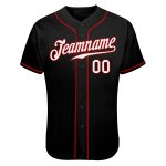 Custom Name Number Skull Baseball Jersey - Personalized Black White Red Fashion Team Shirt Personalized Black White-Red Authentic