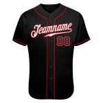 Personalized Black Red White Skull Fashion Baseball Jersey for Men and Women Personalized Black White-Red Authentic Skull