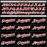 Custom Team Softball Jersey - Personalized Black White Red with Name & Number Personalized Black White-Red Authentic Softball