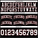 Personalized Authentic Basketball Shorts in Black White and Red - Throwback Style Personalized Black White-Red Authentic