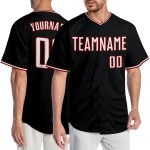 Personalized Black Red White Baseball Jersey for Men and Women - Customizable Sportswear Personalized Black White-Red Baseball