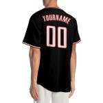 Personalized Black Red White Baseball Jersey for Men and Women - Customizable Sportswear Personalized Black White-Red Baseball