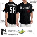 Personalized Baseball Jersey in Black, White, and Red for Men - Custom Team Apparel Personalized Black White-Red Baseball