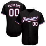 Personalized Black Red White Baseball Jersey for Men Women Kids - Size 6 Personalized Black White-Red Baseball Jersey 6