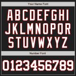 Personalized Black Red White Baseball Jersey for Men and Women, Custom Design 71 Personalized Black White-Red Baseball Jersey
