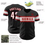 Personalized Black Red White Baseball Jersey - Custom Team Jersey 73 Personalized Black White-Red Baseball Jersey 73