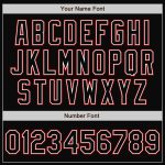 Custom Name Number Varsity Jacket Bomber Two-Tone Black White Red Full-Snap Letterman for Team Personalization Personalized